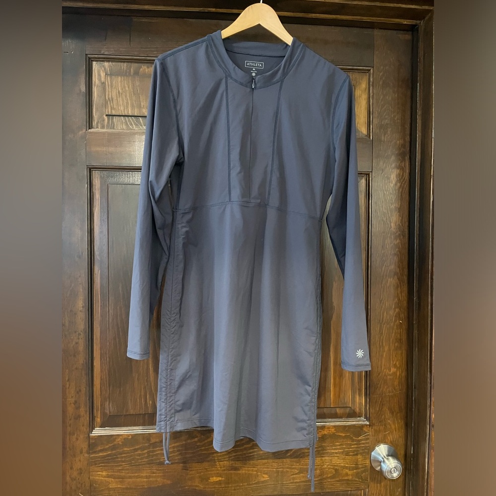Zip-Up Athleta Dress (Gray)